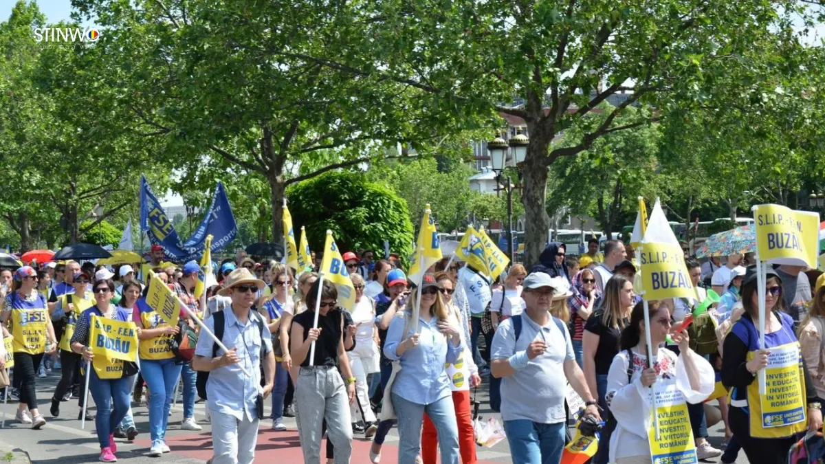 Romanian teachers protest